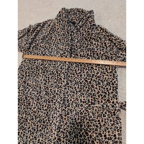 Victoria Secret Plush Robe Womens Animal Leopard Printv2 Slide Pockets XL/XXL - Picture 10 of 11